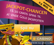 Danske Spil gratisrunder til Gold Jackpotten